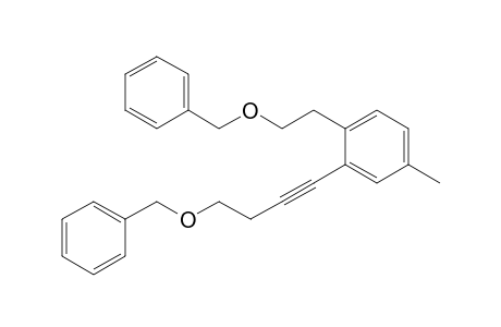 2-[4-(Benzyloxy)-1-butynyl]-1-[2-(benzyloxy)ethyl]-4-methylbenzene