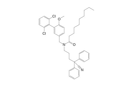 Decanoic acid (4-cyano-4,4-diphenylbutyl)-(2',6'-dichloro-6-methoxybiphen-3-ylmethyl)amide