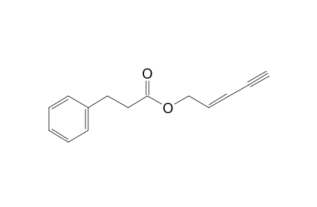 3-Phenylpropionic acid, pent-2-en-4-ynyl ester