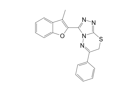 3-(3-Methylbenzofuran-2-yl)-6-phenyl-7H-1,2,4-triazolo[3,4-b]-1,3,4-thiadiazine