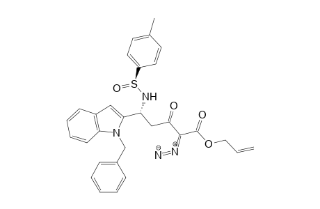 (R)-Allyl 5-(1-benzyl-1H-indol-2-yl)-2-diazo-5-((S)-4-methylphenylsulfinamido)-3-oxo-pentanoate