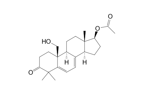 Androsta-5,7-dien-3-one, 17-(acetyloxy)-19-hydroxy-4,4-dimethyl-, (17.beta.)-