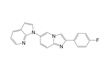 N-[2-(4-FLUOROPHENYL)-IMIDAZO-[1,2-A]-PYRIDIN-6-YL]-7-AZAINDOLE