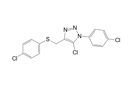 5-chloro-1-(p-chlorophenyl)-4-{(p-chlorophenyl)thio]methyl}-1H-1,2,3-triazole
