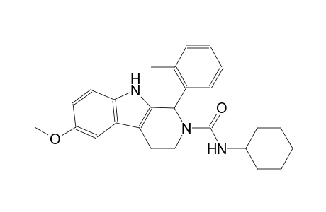 N-cyclohexyl-6-methoxy-1-(2-methylphenyl)-1,3,4,9-tetrahydro-2H-beta-carboline-2-carboxamide