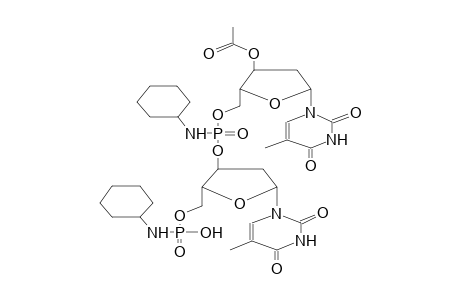 5'-(3'-O-ACETYL-5'-N-CYCLOHEXYLAMIDOPHOSPHORYLDEOXYTHYMIDIN-3'-YLOXY(CYCLOHEXYLAMIDO)PHOSPHORYL)-3'-O-ACETYLDEOXYTHYMIDINE (DIASTEREOMERMIXTURE)