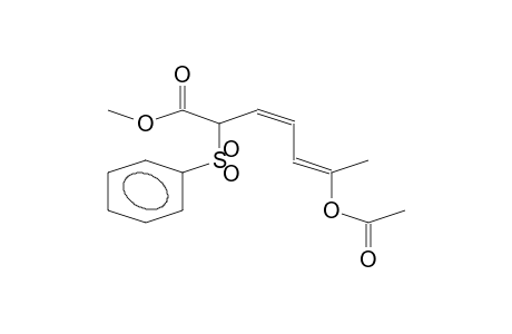 3,5-HEPTADIENOIC ACID, 6-(ACETYLOXY)-2-(PHENYLSULFONYL)-METHYL ESTER