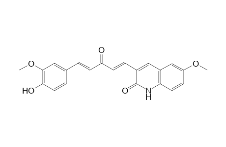 3-((1E,4E)-5-(4-Hydroxy-3-methoxyphenyl)-3-oxopenta-1,4-dien-1-yl)-6-methoxyquinolin-2(1H)-one