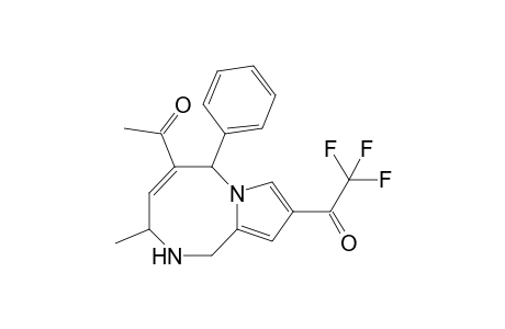 1-(5-Acetyl-3-methyl-6-phenyl-1,2,3,6-tetrahydropyrrolo[1,2-a][1,4]diazocin-9-yl)-2,2,2-trifluoroethanone
