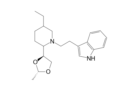 trans-5-Ethyl-2-(1,1-ethylenedioxyethyl)-1-[2-(3-indolyl)ethyl]piperidine
