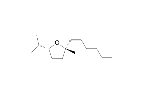 Furan, 2-(1-hexenyl)tetrahydro-2-methyl-5-(1-methylethyl)-, [2.alpha.(E),5.alpha.]-(.+-.)-