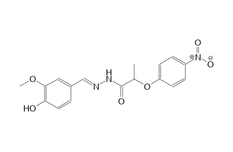 N'-[(E)-(4-hydroxy-3-methoxyphenyl)methylidene]-2-(4-nitrophenoxy)propanohydrazide