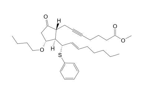 Methyl(8R(*),11R(*),12R(*),13S(*),14E)-11-butoxy-9-oxo-13-(phenylthio)prost-14-en-5-ynoate