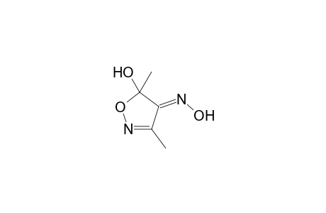 4(5H)-Isoxazolone, 5-hydroxy-3,5-dimethyl-, oxime