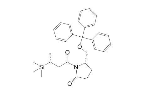 (5S)-1-[(3R)-1-oxo-3-trimethylsilylbutyl]-5-[(triphenylmethyl)oxymethyl]-2-pyrrolidinone