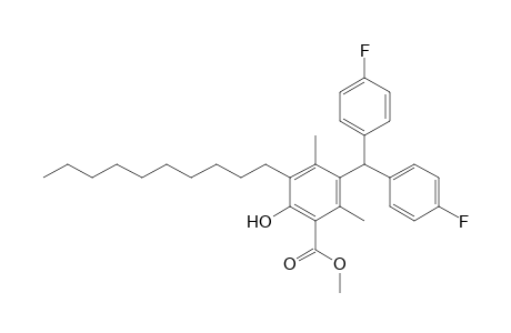 Methyl 3-(bis(4-fluorophenyl)methyl)-6-hydroxy-2,4-dimethyl-5-decylbenzoate