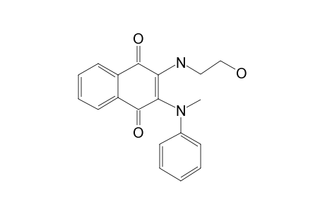 2-(2-Hydroxyethylamino)-3-methyl(phenyl)amino-1,4-naphthoquinone