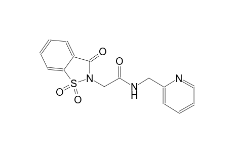2-(1,1-dioxido-3-oxo-1,2-benzisothiazol-2(3H)-yl)-N-(2-pyridinylmethyl)acetamide
