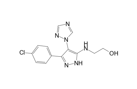 2-[[5-(4-chlorophenyl)-4-(1,2,4-triazol-1-yl)-1H-pyrazol-3-yl]amino]ethanol
