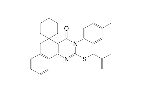 2-((2-methylallyl)thio)-3-(p-tolyl)-3H-spiro[benzo[h]quinazoline-5,1'-cyclohexan]-4(6H)-one