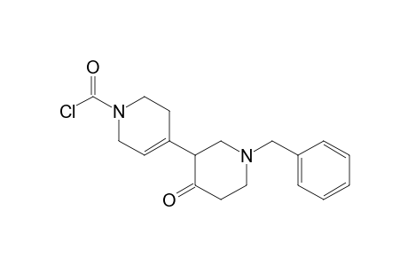 4-(1-benzyl-4-keto-3-piperidyl)-3,6-dihydro-2H-pyridine-1-carbonyl chloride