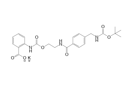 N-carboxyanthranilic acid, N-{2-[alpha-(carboxyamino)-p-toluamido]ethyl} ester, N-tert-butyl ester, 1-potassium salt