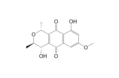 1H-Naphtho[2,3-c]pyran-5,10-dione, 3,4-dihydro-4,9-dihydroxy-7-methoxy-1,3-dimethyl-, (1.alpha.,3.beta.,4.alpha.)-(.+-.)-