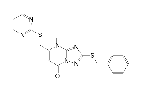[1,2,4]triazolo[1,5-a]pyrimidin-7(4H)-one, 2-[(phenylmethyl)thio]-5-[(2-pyrimidinylthio)methyl]-