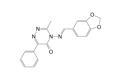 4-[(Benzo[1,3]dioxol-5-ylmethylene)-amino]-3-methyl-6-phenyl-4H-[1,2,4]triazin-5-one