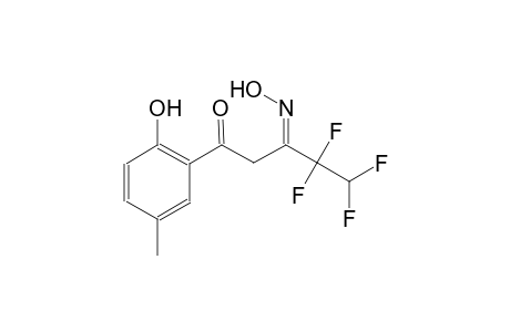 (3E)-4,4,5,5-tetrafluoro-1-(2-hydroxy-5-methylphenyl)-1,3-pentanedione 3-oxime