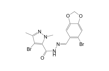 4-bromo-N'-[(E)-(6-bromo-1,3-benzodioxol-5-yl)methylidene]-1,3-dimethyl-1H-pyrazole-5-carbohydrazide