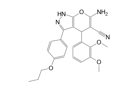 6-amino-4-(2,3-dimethoxyphenyl)-3-(4-propoxyphenyl)-1,4-dihydropyrano[2,3-c]pyrazole-5-carbonitrile