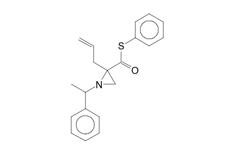 2-Allyl-1-(1-phenylethyl)aziridine-2-carbothioic acid, S-phenyl ester