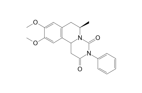 (6R)-9,10-dimethoxy-6-methyl-3-phenyl-1,3,4,6,7,11b-hexahydro-2H-pyrimido[6,1-a]isoquinoline-2,4-dione