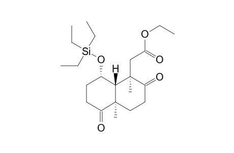 ((1R,4aR,8S,8aS)-1,4a-Dimethyl-2,5-dioxo-8-triethylsilanyloxy-decahydro-naphthalen-1-yl)-acetic acid ethyl ester