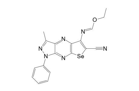 5-Ethoxymethyleneamino-3-methyl-1-phenyl-1H-selenolo[3,2-e]pyrazolo[3,4-b]pyrazine-6-carbonitrile