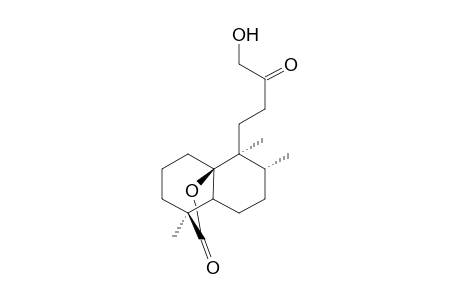 5-epi-14,15-Di-nor-16-hydroxy-13-oxo-ent-haliman-18,10.beta.-olide