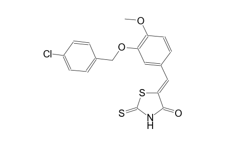 (5Z)-5-{3-[(4-chlorobenzyl)oxy]-4-methoxybenzylidene}-2-thioxo-1,3-thiazolidin-4-one
