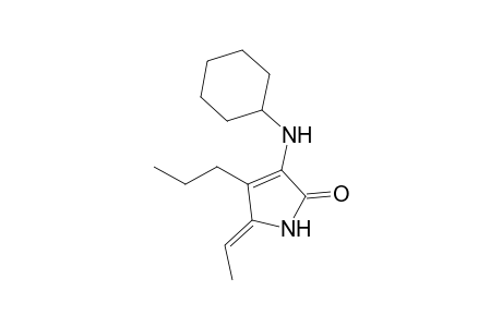 3-(Cyclohexylamino)-1,5-dihydro-5-ethylidene-4-(n-propyl)-2H-pyrrol-2-one
