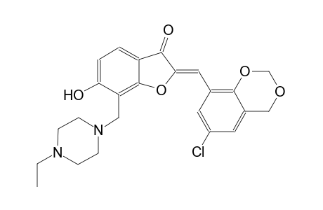 3(2H)-benzofuranone, 2-[(6-chloro-4H-1,3-benzodioxin-8-yl)methylene]-7-[(4-ethyl-1-piperazinyl)methyl]-6-hydroxy-, (2Z)-