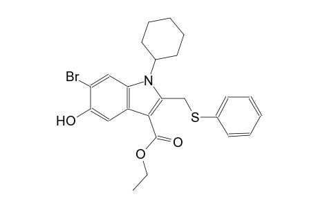 6-Bromo-1-cyclohexyl-5-hydroxy-2-[(phenylthio)methyl]-3-indolecarboxylic acid ethyl ester