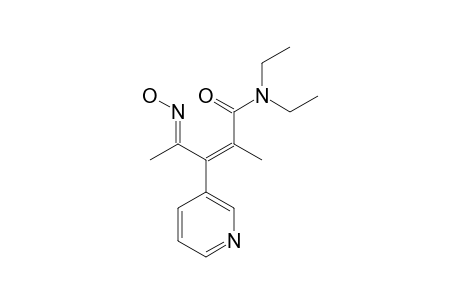 (E,E)-N,N-Diethyl-4-(hydroxyimino)-2-methyl-3-(3-pyridyl)-2-pentenamide