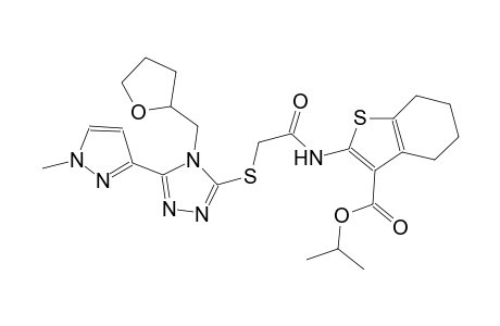 isopropyl 2-[({[5-(1-methyl-1H-pyrazol-3-yl)-4-(tetrahydro-2-furanylmethyl)-4H-1,2,4-triazol-3-yl]sulfanyl}acetyl)amino]-4,5,6,7-tetrahydro-1-benzothiophene-3-carboxylate