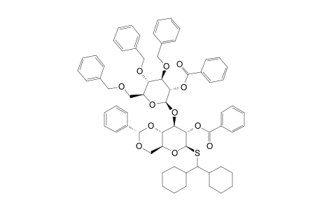 DICYCLOHEXYLMETHYL-3-O-(2-O-BENZOYL-3,4,6-TRI-O-BENZYL-BETA-D-GLUCOPYRANOSYL)-2-O-BENZOYL-4,6-O-BENZYLIDENE-1-THIO-BETA-D-GLUCOPYRANOSIDE