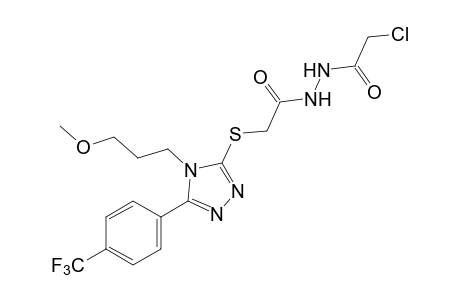 1-(chloroacetyl)-2-{{[4-(3-methoxypropyl)-5-(alpha,alpha,alpha-trifluoro-p-tolyl)-4H-1,2,4-triazol-3-yl]thio}acetyl}hydrazine
