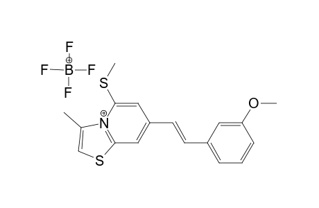 3-Methyl-5-methylthio-7-(3-methoxystyryl)thiazolo[3,2-a]pyridinium tetrafluoroborate