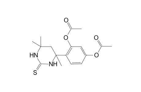 3-(Acetyloxy)-4-(4,6,6-trimethyl-2-thioxohexahydro-4-pyrimidinyl)phenyl acetate