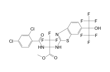 2-[(2,4-dichlorobenzoyl)amino]-3,3,3-trifluoro-2-[[6-[2,2,2-trifluoro-1-hydroxy-1-(trifluoromethyl)ethyl]-1,3-benzothiazol-2-yl]amino]propionic acid methyl ester