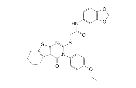 N-(1,3-benzodioxol-5-yl)-2-{[3-(4-ethoxyphenyl)-4-oxo-3,4,5,6,7,8-hexahydro[1]benzothieno[2,3-d]pyrimidin-2-yl]sulfanyl}acetamide