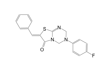 (7Z)-7-benzylidene-3-(4-fluorophenyl)-3,4-dihydro-2H-[1,3]thiazolo[3,2-a][1,3,5]triazin-6(7H)-one
